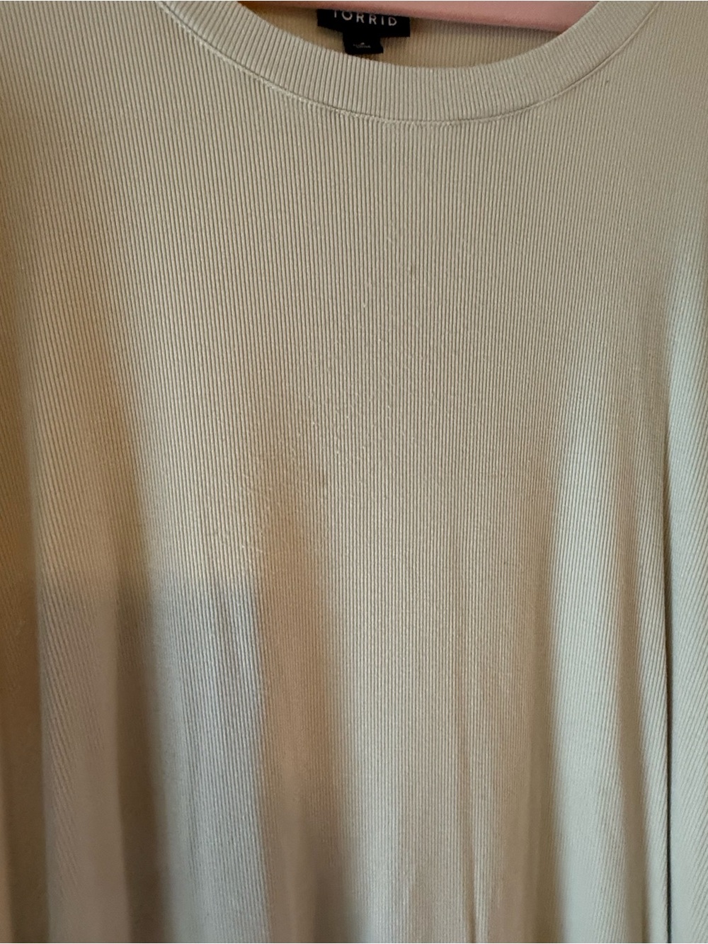 torrid Cream Ribbed Knit Top - Picture 4 of 4
